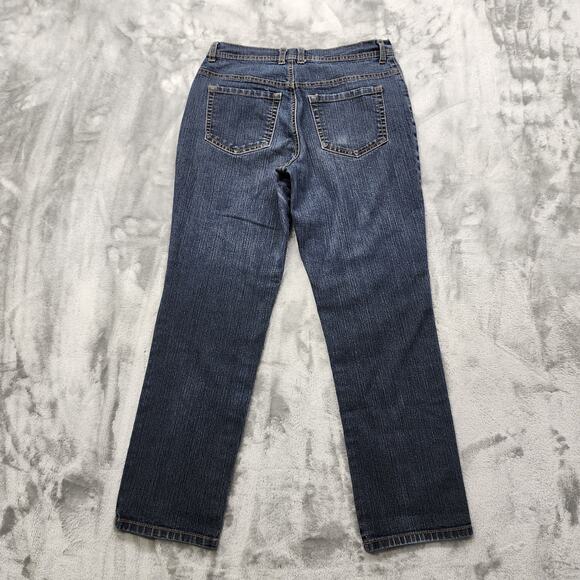 Style&Co Jeans Womens 8S SHORT Blue Dark Wash Natural Fit Mid Rise Straight Leg - Picture 4 of 14